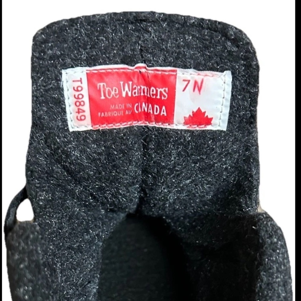 Toe Warmers Winter Shoes Size 7N Black Waterproof Insulated Made In Canada NEW - Picture 7 of 9